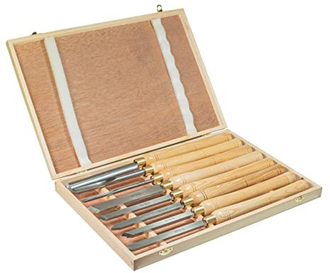 8 Couteaux Pro de tournage Acier rapide Jeu de burins Jeu Gouges Tournage Tour