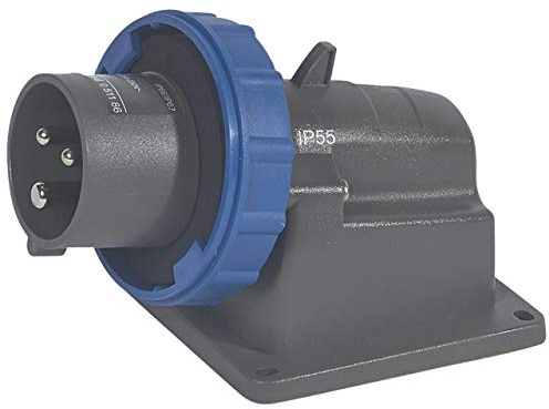 Fiche inclinée Hypra 16A - 2P+T - 200V~ à 250V~ - plastique - IP66/67-55