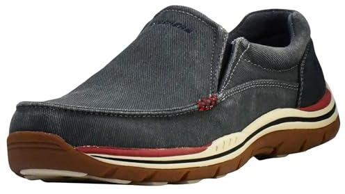 Skechers Förväntad Avillo Mockasin för män, Marinblått Xsp, 39.5 EU