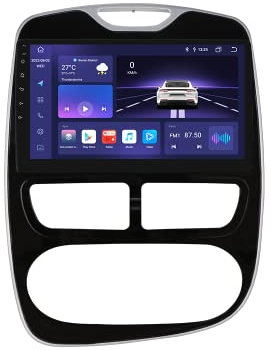 Autoradio Android 14 per Renault Clio 2012-2019, 8-core 4G+32G navigazione GPS radio, con CarPlay wireless Android automatico Bluetooth WiFi mirror link fotocamera posteriore/anteriore FM