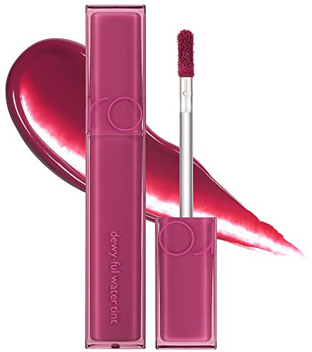 rom&nd brillo de labios con tinte de agua tinte de labios de larga duración | Brillo labial hidratante natural MLBB | 0.18 fl oz (08 bayas divinas)