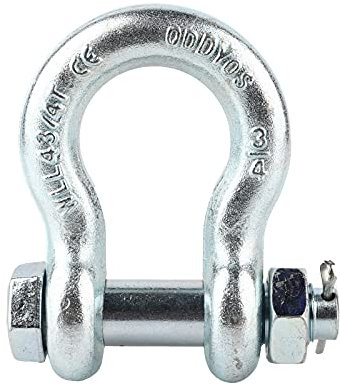 Grillete de elevación, grillete de ancla Tipo de arco galvanizado de acero de aleación resistente con piezas de máquina de elevación de barco de tuerca(4.75T) Grillete Sintetico