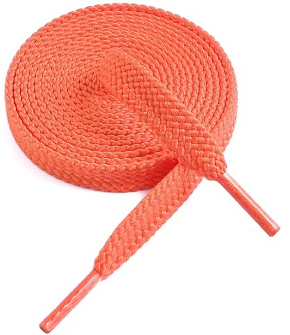 VSUDO 120 cm Flat Orange Shoe Laces for Trainers, Orange Shoelaces, 1 Pair
