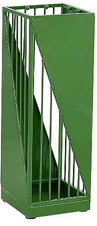 NTIYOU Umbrella Stand Modern Metal Umbrella Stand for Inside Entryway, Hollow-Out Outside Umbrellas Rack Support, Umbrella Basket Shelf Bucket (Color : Green, Size : 20 x 20 x 58 cm)