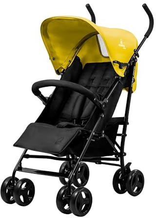 Asalvo MOMBI Ultralätt 2-sittvagn, barnvagn, liggvagn, urban barnvagn, 5-punkts sele, SPF50+, huva med fönster, hanterbar, högre säkerhet, upp till 16 kg, grön