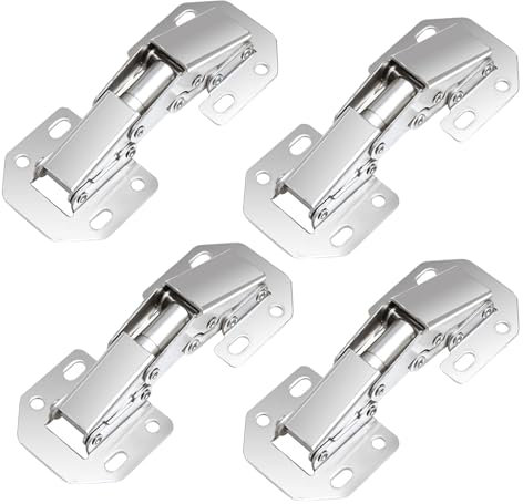 4 Stück Schrankscharnier, 10.4 * 4.4cm Aufschraubscharnier Möbelscharniere, Scharniere, Türscharniere Für Schranktüren, Schrank Scharniere Für Schranktür Holztür Kuechenschrank