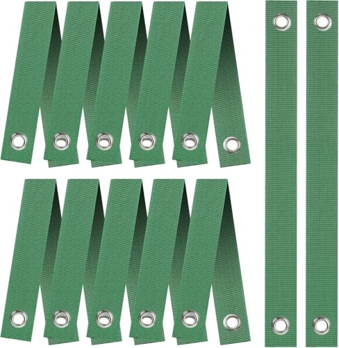 Attache Arbre, Attache Plante, Liens de Jardinage pour Ligatures, Sangles Tuteur avec œillets Sangle Arbre Tuteur Sangle Nylon Sangles d'arbre Résistantes aux intempéries (12 PCS)