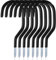 8 Pcs Bike Hooks for Wall Hooks, Garage Hooks Heavy Duty Hooks, Bike Storage Hooks, Large Screw-in Hooks, Shed Hooks Utility Hooks with Coated Ladder Hooks for Garage Ceiling Tool Hanger (black)