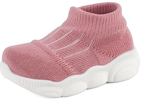 Cheerful Mario 1-4 Año Zapatos Primeros Pasos Bebe Niño Niña Zapatillas Transpirable y Antideslizante Rosa-B 23/24 EU