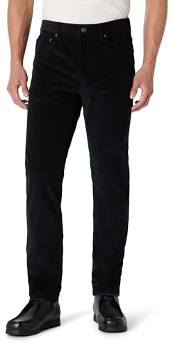 Amazon Essentials Pantaloni in Velluto a Coste a 5 Tasche a Vestibilità Aderente Uomo, Nero, 28W / 32L