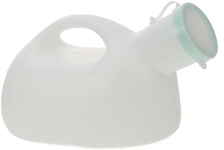 FONDOTIN Orinal Portátil Para Hombres Tapa, Botella De Almacenamiento De Orina De Plástico Grande De 2000ml, Urinario Reutilizable Para Viajes, Camping y Uso Sanitario, Color Blanco