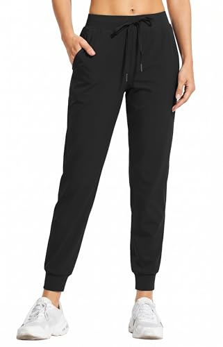 Comallan Pantalón De Jogging Mujer Ligero Y Transpirable Pantalón Deportivo Largo Entrenamiento Cintura Alta Informal Sudadera Pantalón con Bolsillos