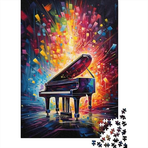 Piano Scène Colorée Puzzle 1000 Pièces pour Adultes Loisir Créatif Décoration Murale nan