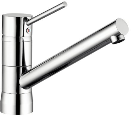 Kludi 33 938 05 75 Chrome Kitchen Sink Tap with Fixed Spout - Grey