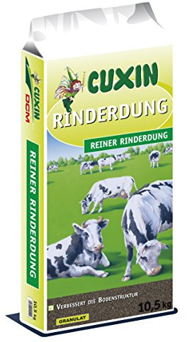 CUXIN DCM Rinderdung - getrockneter Rinderdung - Festmist - Bio & organischer Dünger - -Gartendünger - für Gemüse und Ziergarten - 20 KG