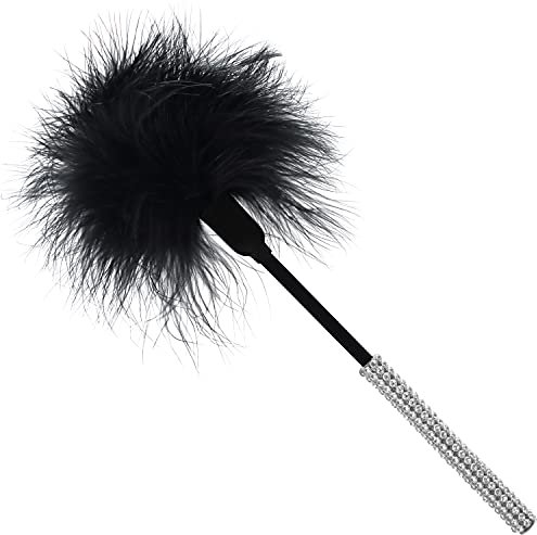 Mason and Chase Schwarzer Staubwedel Klein Federn - 28 cm - Kratzfester Staubwedel Kopf - Für Haus und Büro - Zur Reinigung von Hohen Decken, Spinnweben, Ventilatoren, Jalousien und Fenstern