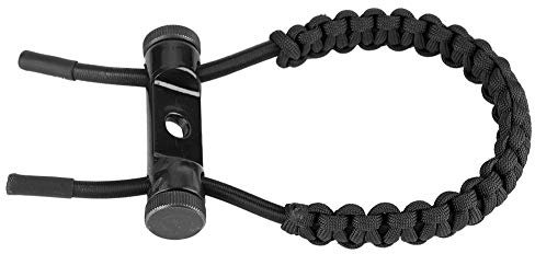 Bogenschießen Handgelenk Riemen, 1PCS Bogenschießen Adjustierbarer Haltbarer Lederner Verbundbogen Handgelenk Riemen(Schwarz)