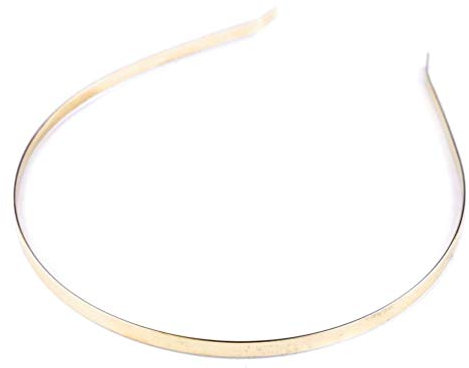 10 x Hochzeit Kommunion Haarreif Rohling Metall 5mm breit Gold *NEU*OVP*