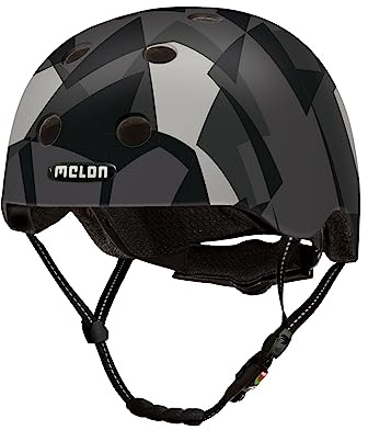 Melon »Black Widow« Leichter und Cooler Fahrradhelm für Damen, Herren und Kinder mit maximalem Schutz Größe XL-XXL (58–63cm) Grau Dunkelgrau Mosaik Bunt
