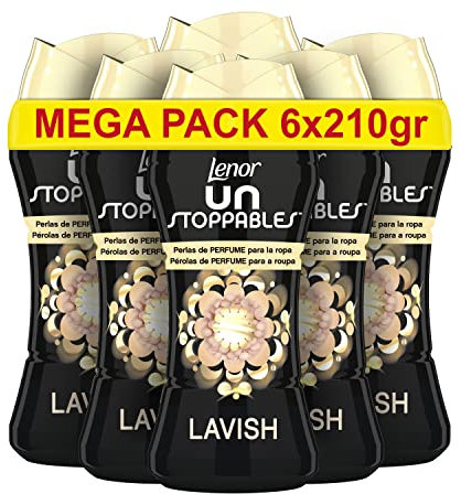 Lenor UNstoppables Perle di profumo per i vestiti, 90 lavaggi (6 x 210 gr), fragranza Lavish