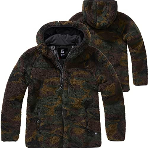 Brandit Women Teddyfleece Jacket Hooded, Farbe: woodland, Größe: L