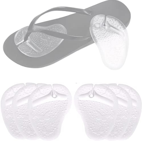 3 Pairs Gel Metatarsal Pads Sandal flip Flop Toe Protectors for Women | Premium gel absorbs shock, strong adhesive grip, washable & reusable, fits sandals & heels, eases forefoot pain & arch stress