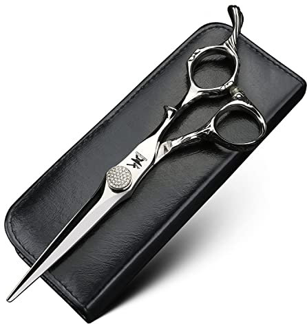 Forbici per capelli a vite diamantate da 6 pollici in acciaio 440 C professionali per taglio e diradamento forbici da parrucchiere, adatte per il taglio dei capelli della famiglia