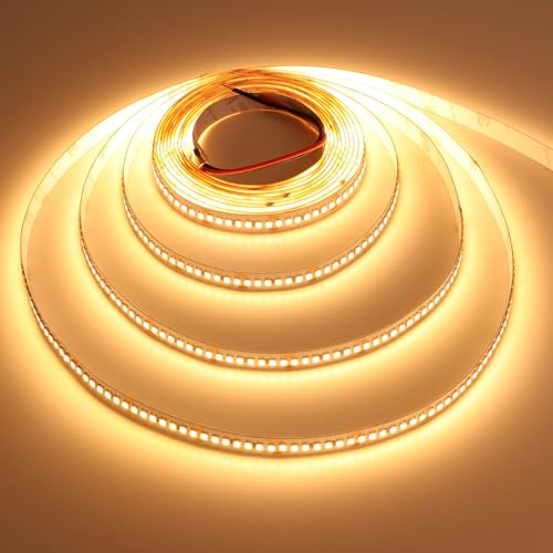 TOPAI Striscia LED 24V 5m 20W/m Alta luminosità Bianco Caldo 3000K