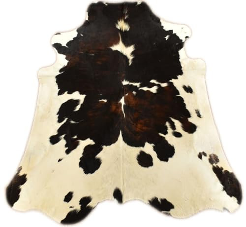 Kuhfelle Online & Nomad KUHFELL RINDERFELL BRAUN WEIß 220 x 210 cm Tricolor KUHFELL Teppich