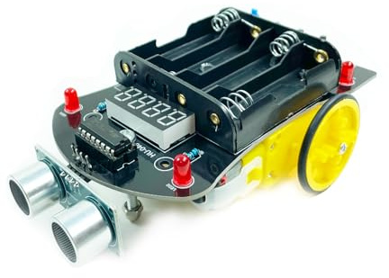 EIELE Kit de soudure intelligent à ultrasons pour éviter les obstacles - Chariot à souder - Voiture automatique - Kit électronique intelligent - Programme d'apprentissage DIY pour robots intelligents