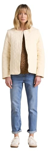 ENVIE DE FRAISE Veste matelassée évolutive Grossesse et Post Grossesse en Gaze de Coton écru 36