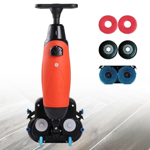 Lavadora de pisos comercial portátil con pista de limpieza de 43 cm, pulidora y limpiadora de pisos multifunción, 240 RPM, fregadora inalámbrica, limpieza profunda de azulejos y pisos de madera