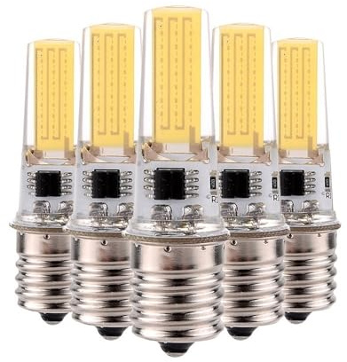 1fortunate 5-PACK, LED COB glödlampor E17 AC220V 3W 2508COB 300lm dekorationskristall spotlight lampa(Cold White)