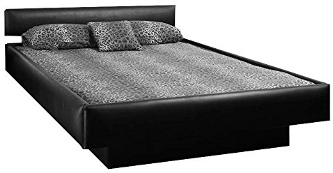 Strobel Organic Aspen Complete Waterbed 5 Board Vinyl Upholstered Black Vinyl King