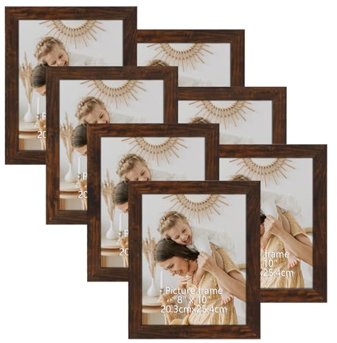 Vasemouh 8x10 Photo Frames, Wooden Vintage 10x8 Picture Frames Set of 7, Table or Wall Decoration.