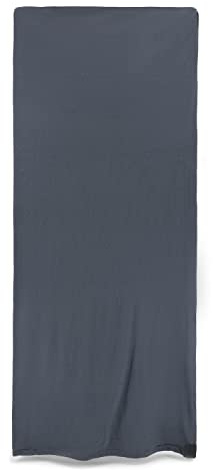 Alephnull Sovsäck inlett & resefilt 2-i-1 fleece stugsovsäck ultralätt 180 x 80 cm filt sovsäck (610 g) sovväska för camping, backpacking, hem (grå)