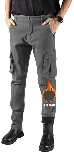 RE&X JEANS COUTURE Pantaloni Cargo Uomo Pantaloni da Lavoro Cargo Moto Invernali Impermeabili Pantaloni