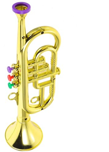 TOYANDONA Trompette Jouet D'Imitation À Trois Sons 33.50X13.00X9.00Cm Instrument De Musique Jouet pour Enfants Outil d'apprentissage Précoce Développement Musical