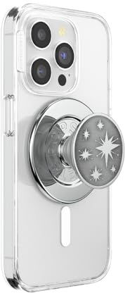 PopSockets Phone Grip for MagSafe with Kickstand Magnetiskt stativ, utbytbar topp, säkert hållare för iPhone MagSafe Case, Phone & Tablet Grip – Enamel Astro