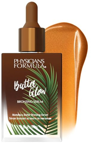 Physicians Formula Butter Glow Bronzing Serum, Bronzer Líquido, Serum con Fórmula Nutritiva Enriquecida con una Mezcla de Mantecas de Murumuru, Cupuaçu y Tucumá, Sunkissed Glow Nueva Versión