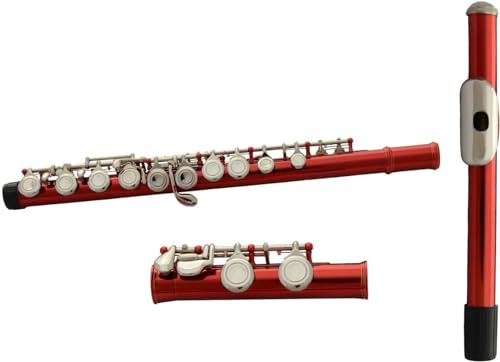 LABLADUO Flöjt, flöjter musikinstrument professionell flöjt röd nyckelflöjt C 16 Krökta hål stängt hål Mer nyckel E