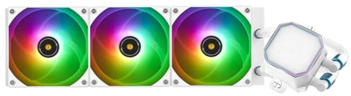 TR-Thermalright Frozen Prism 360 White ARGB Refroidisseur liquide pour CPU,refroidisseur Aio 360mm,ventilateur 3x120mm-2000tr/min,pour AM4 /AM5, Intel LGA1851/1700/115X
