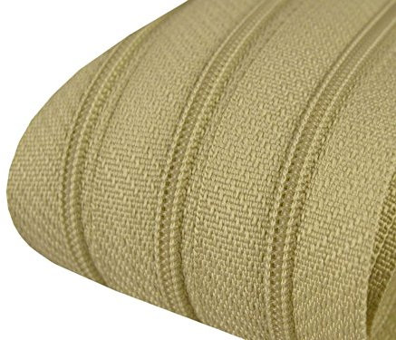 Schnoschi 2 m endlos Reißverschluss beige 3mm Laufschiene + 5 Zipper