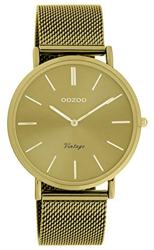 Oozoo Vintage Damenuhr mit Milanaiseband Golden Sun 40 MM Gold C20000