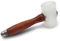 Lederschnitzhammer, Holzgriff, Nylon-Hammerhammer für Lederarbeiten, Lederschnitzerei, DIY, Lederhandwerk, Nylon-T-Kopf, Holzgriff, 18 cm