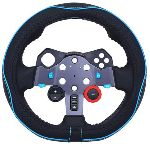 DuoDuoBling D Steering Wheel Cover Racing Game Accessories 10.6 inch 27cm for PC,Xbox OneSeries X/S,g920 x920 G29 g923 g27 g25,PS4,PS3, PS5,Nintendo Switch (Black Blue)