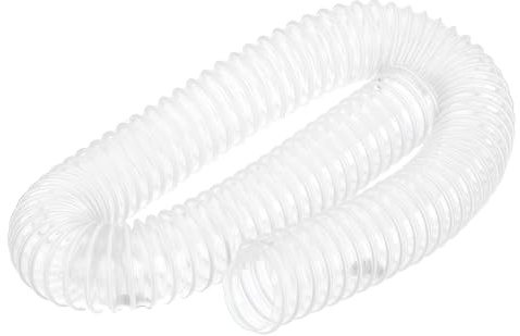 PATIKIL PVC flexibel dammsugarslang, 50 mm ID 1 m lång dammuppsamlingsslang använd med dammsamlare för industriell träbearbetningsrengöringsmedel, vit