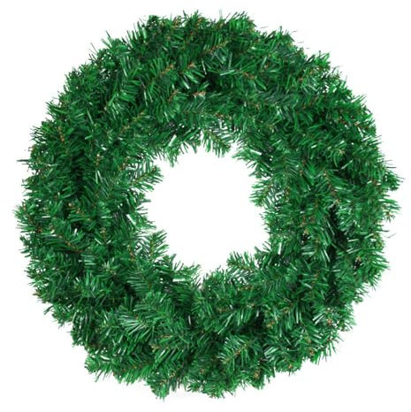 Blaward Green Christmas Wreath for Front Door, 30/40/50cm DIY Plain Wreaths for Xmas Wreath Decor, Wall Hanging Front Door Artificial Christmas Wreaths Making Supplies for Outdoor Indoor Decoration