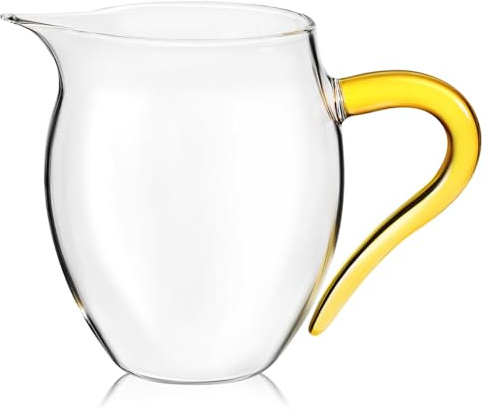 Gatuida Glas Teetasse mit Anti-scald Griff Hochwertiger Glaskrug für Heiß Kaltgetränke für Küche Restaurant und Bar