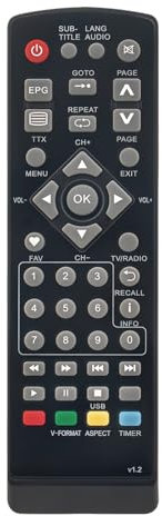 New Replaced Remote for ﻿﻿﻿﻿﻿XORO SAT-Receiver(DVB-S2) HRS 2610,HRS 2670 LAN,HRS 8556 v2,HRS 8655,Kabel-Receiver(DVB-C) HRK 2610,HRK 7656,Multi-Tuner Receiver HRM 7615,WWIO TRINITY MINI DVB -T2/C